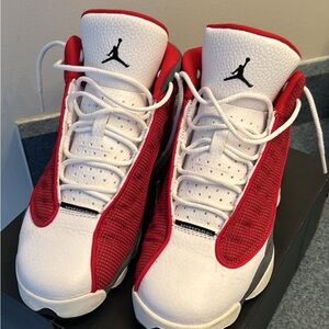 Jordan Kids Red and White Sneakers